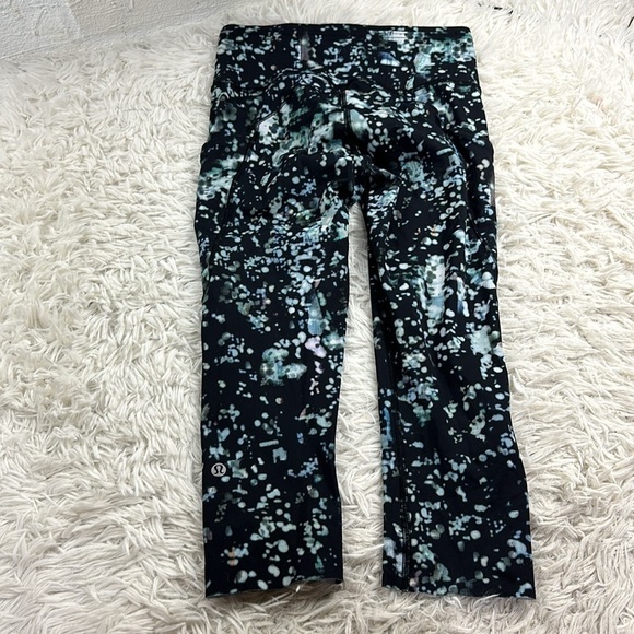 Lululemon Fast & Free Crop II *Nulux 19" Pixel Haze Multi Black - Picture 4 of 6